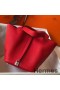 Hermes Picotin Lock 18 Bag In Red Clemence Leather