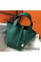 Hermes Picotin Lock 18 Bag In Vert Vertigo Clemence Leather