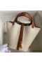 Hermes Picotin Lock 18 Bicolor Handmade Bag in Craie and Gold Clemence Leather