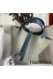Hermes Picotin Lock 18 Bicolor Handmade Bag in Gris Mouette and Blue Agate Swift Leather