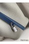 Hermes Picotin Lock 18 Bicolor Handmade Bag in Gris Mouette and Blue Agate Swift Leather