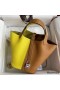 Hermes Picotin Lock 18 Bicolor Handmade Bag in Lime and Gold Clemence Leather