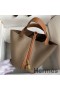 Hermes Picotin Lock 18 Bicolor Handmade Bag in Taupe and Gold Clemence Leather