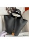 Hermes Picotin Lock 18 Handmade Bag in Black Clemence Leather