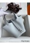 Hermes Picotin Lock 18 Handmade Bag in Blue Brume Clemence Leather
