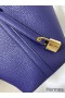 Hermes Picotin Lock 18 Handmade Bag in Blue Encre Clemence Leather