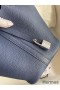 Hermes Picotin Lock 18 Handmade Bag in Blue Saphir Clemence Leather