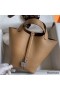 Hermes Picotin Lock 18 Handmade Bag in Chai Clemence Leather