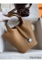 Hermes Picotin Lock 18 Handmade Bag in Chai Clemence Leather