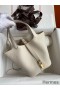 Hermes Picotin Lock 18 Handmade Bag in Craie Clemence Leather