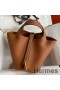 Hermes Picotin Lock 18 Handmade Bag in Gold Clemence Leather