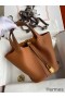 Hermes Picotin Lock 18 Handmade Bag in Gold Clemence Leather