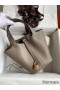 Hermes Picotin Lock 18 Handmade Bag in Gris Asphalt Clemence Leather