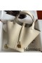 Hermes Picotin Lock 18 Handmade Bag in Nata Clemence Leather