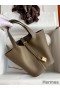 Hermes Picotin Lock 18 Handmade Bag in Taupe Clemence Leather