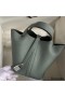 Hermes Picotin Lock 18 Handmade Bag in Vert Amande Clemence Leather