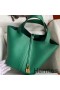 Hermes Picotin Lock 18 Handmade Bag in Vert Vertigo Clemence Leather