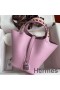 Hermes Picotin Lock 18 Tressage De Cuir Bag in Mauve Sylvestre Epsom Calfskin