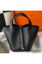 Hermes Picotin Lock 22 Bag In Black Clemence Leather