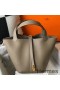 Hermes Picotin Lock 22 Bag In Tourterelle Clemence Leather