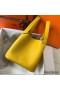 Hermes Picotin Lock 22 Bag In Yellow Clemence Leather