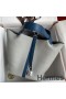 Hermes Picotin Lock 22 Bicolor Handmade Bag in Gris Mouette and Blue Agate Swift Leather