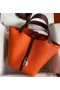 Hermes Picotin Lock 22 Bicolor Handmade Bag in Orange and Burgundy Swift Leather