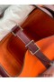 Hermes Picotin Lock 22 Bicolor Handmade Bag in Orange and Burgundy Swift Leather