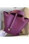 Hermes Picotin Lock 22 Handmade Bag in Anemone Clemence Leather