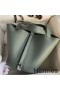 Hermes Picotin Lock 22 Handmade Bag in Vert Amande Clemence Leather