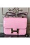 Hermes Pink Constance MM 24cm Crocodile Bag