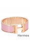 Hermes Pink Enamel Clic Clac H PM Bracelet