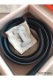 Hermes Quizz 32mm Reversible Belt In Blue Clemence Leather