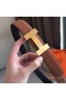 Hermes Quizz 32mm Reversible Belt In Brown Clemence Leather
