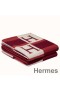 Hermes Red Avalon Bayadere Throw Blanket
