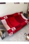 Hermes Red Avalon Bayadere Throw Blanket