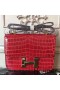 Hermes Red Constance MM 24cm Crocodile Bag
