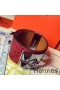 Hermes Red Crocodile Collier de Chien Bracelet Size S