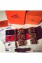 Hermes Red Epsom Collier de Chien Bracelet Size S