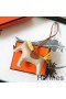 Hermes Rodeo Horse Bag Charm In Beige/Camarel/Yellow Leather