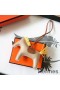 Hermes Rodeo Horse Bag Charm In Beige/Camarel/Yellow Leather