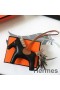 Hermes Rodeo Horse Bag Charm In Black/Camarel/Grey Leather