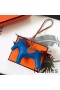 Hermes Rodeo Horse Bag Charm In Blue/Camarel/Ruby Leather