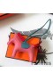 Hermes Rodeo Horse Bag Charm In Pink/Blue/Red Leather