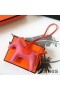 Hermes Rodeo Horse Bag Charm In Pink/Orange Leather