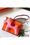 Hermes Rodeo Horse Bag Charm In Pink/Red/Orange Leather
