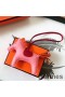 Hermes Rodeo Horse Bag Charm In Pink/Red/Orange Leather