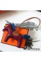 Hermes Rodeo Horse Bag Charm In Purple/Camarel/Blue Leather