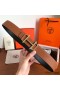 Hermes Royal 38MM Reversible Belt In Brown Clemence Leather