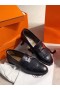Hermes Royal Loafers In Black Calfksin
